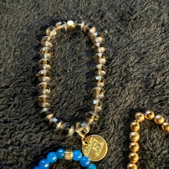 mixed Bracelet Trio – Blue, Copper & Crystal - Picture 4 of 4